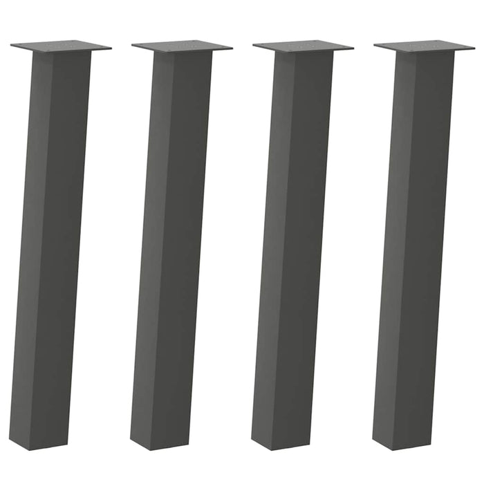 vidaXL Gambe per tavolo consolle 4 pz Antracite 72 cm Acciaio