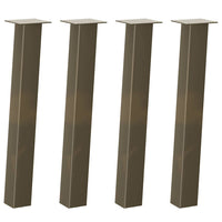 vidaXL Gambe per tavolo consolle 4 pz in acciaio naturale 72 cm Acciaio