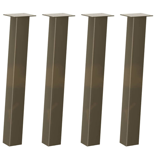 Gambe per tavolo consolle 4 pz in acciaio naturale 72 cm Acciaio 4012507