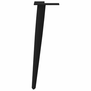 Gambe per Tavolino da Caff¨¨ Forma Conica 4 pz-Set di 4 Gamba per Tavolo Nere 30-31 cm Acciaio