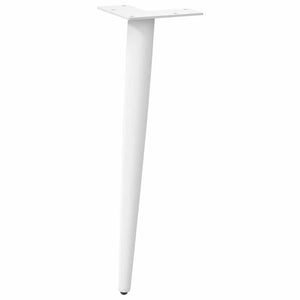 Gambe Tavolino Caffè a Forma Conica 4 pz Bianco 30-31cm Acciaio 4012509