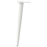 Gambe Tavolino Caffè a Forma Conica 4 pz Bianco 30-31cm Acciaio 4012509