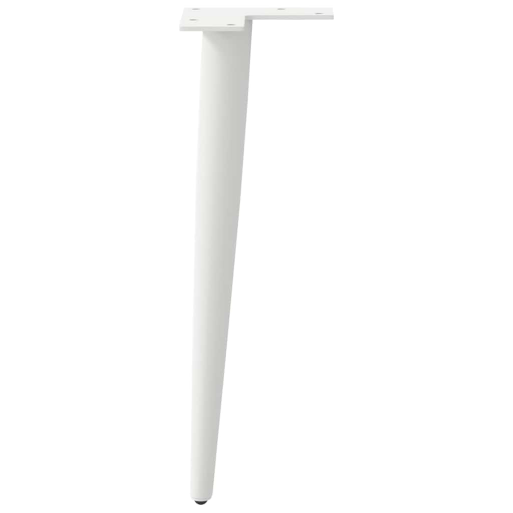 vidaXL Gambe per Tavolino da Caffè Forma Conica 4 pz Bianco 30-31 cm Acciaio