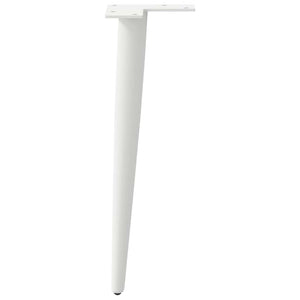 vidaXL Gambe per Tavolino da Caffè Forma Conica 4 pz Bianco 30-31 cm Acciaio
