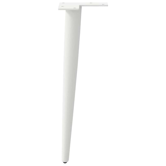 Gambe per Tavolino da Caff¨¨ Forma Conica 4 pz-Set di 4 Gamba per Tavolo Bianco 30-31 cm Acciaio