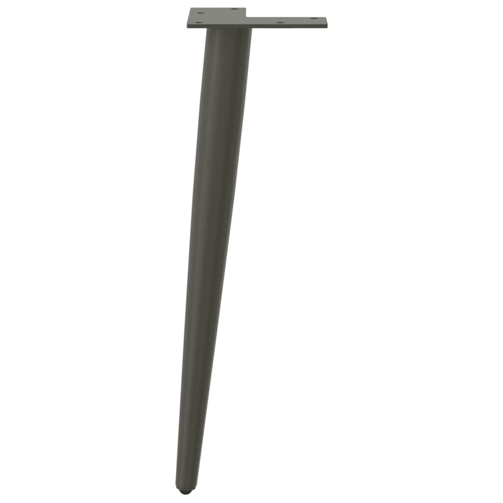 vidaXL Gambe per Tavolino da Caffè Forma Conica 4 pz Antracite 30-31 cm Acciaio