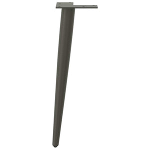 vidaXL Gambe per Tavolino da Caffè Forma Conica 4 pz Antracite 30-31 cm Acciaio