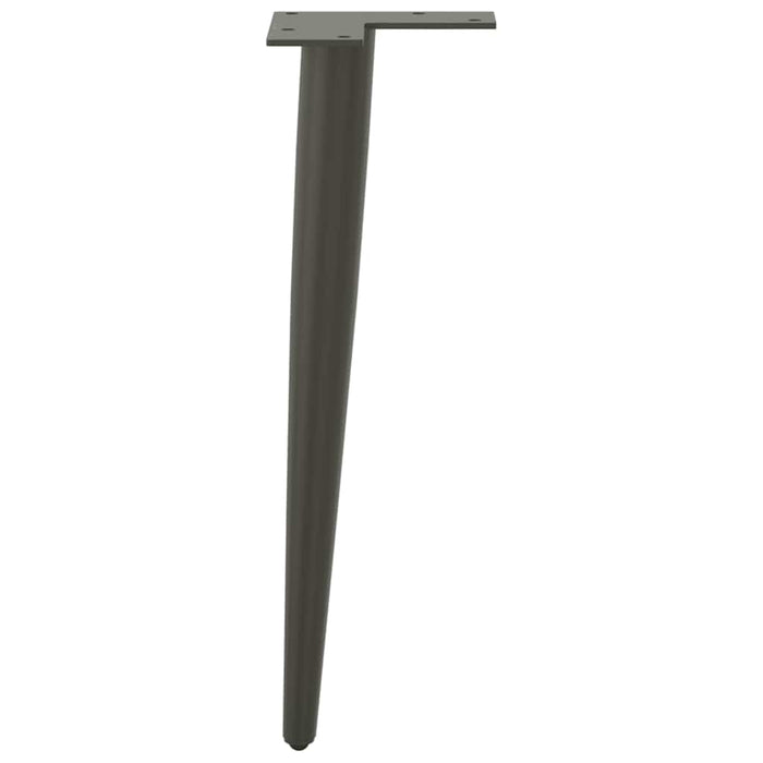 Gambe per Tavolino da Caffè Forma Conica 4 pz Antracite 30-31 cm Acciaio 4012510