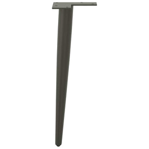 Gambe per Tavolino da Caff¨¨ Forma Conica 4 pz-Set di 4 Gamba per Tavolo Antracite 30-31 cm Acciaio