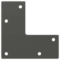 vidaXL Gambe per Tavolino da Caffè Forma Conica 4 pz Antracite 30-31 cm Acciaio