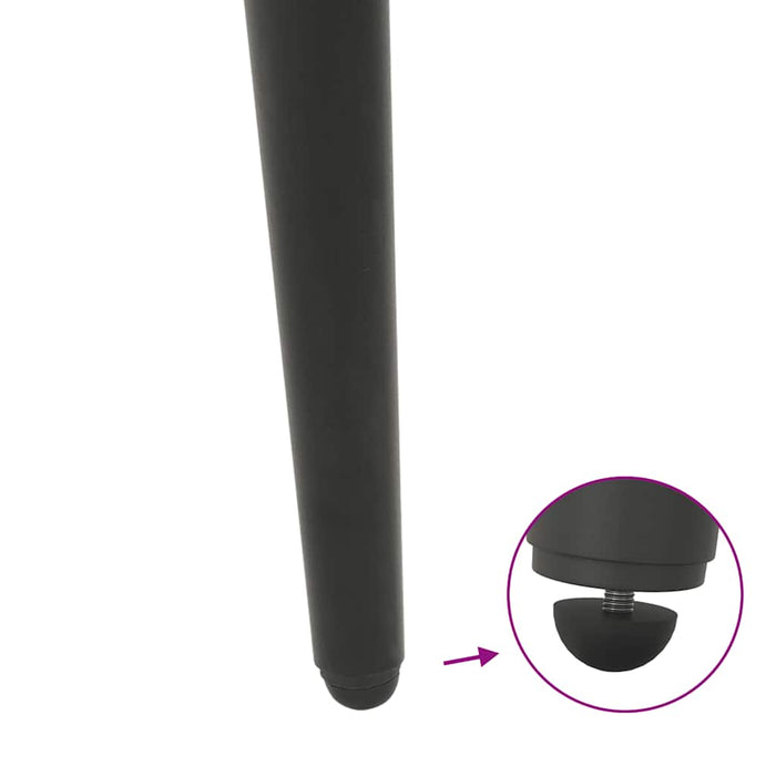 vidaXL Gambe per Tavolino da Caffè Forma Conica 4 pz Antracite 30-31 cm Acciaio