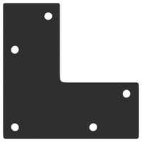 Gambe per Tavolino da Caff¨¨ Forma Conica 4 pz-Set di 4 Gamba per Tavolo Nere 42-43 cm Acciaio