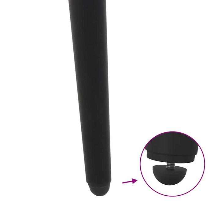Gambe per Tavolino da Caff¨¨ Forma Conica 4 pz-Set di 4 Gamba per Tavolo Nere 42-43 cm Acciaio