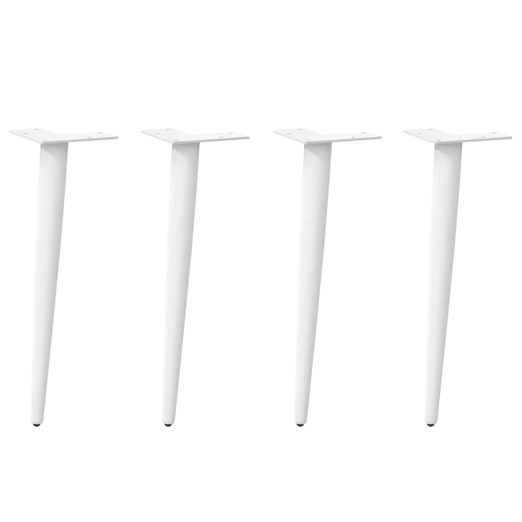 Set di 4 gambe per tavolino da caffè regolabili dal design moderno affusolate 42-43 cm in acciaio bianco 02_0056810