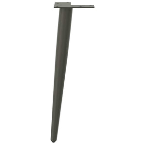 vidaXL Gambe per Tavolino da Caffè Forma Conica 4 pz Antracite 42-43 cm Acciaio