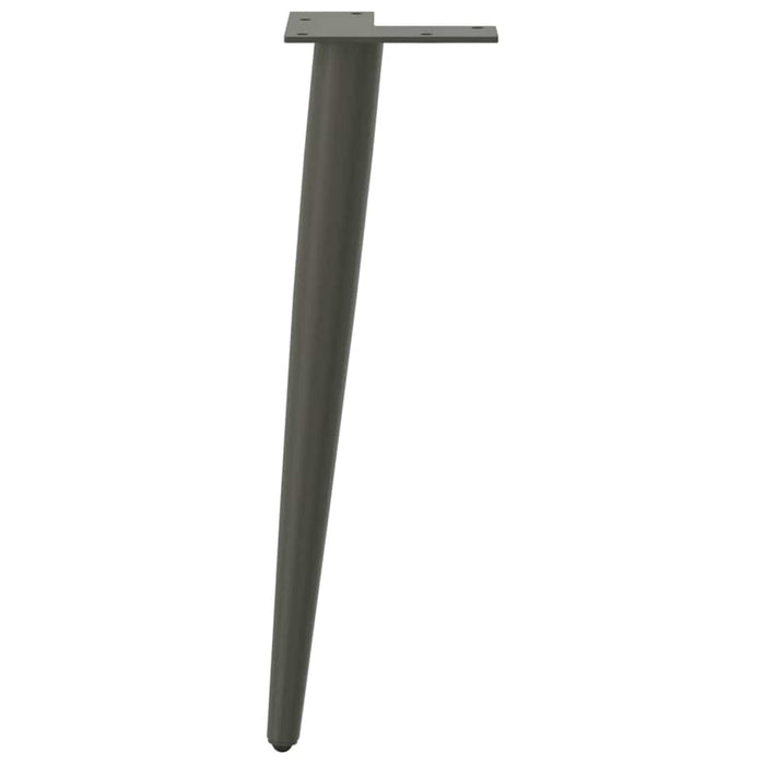 vidaXL Gambe per Tavolino da Caffè Forma Conica 4 pz Antracite 42-43 cm Acciaio