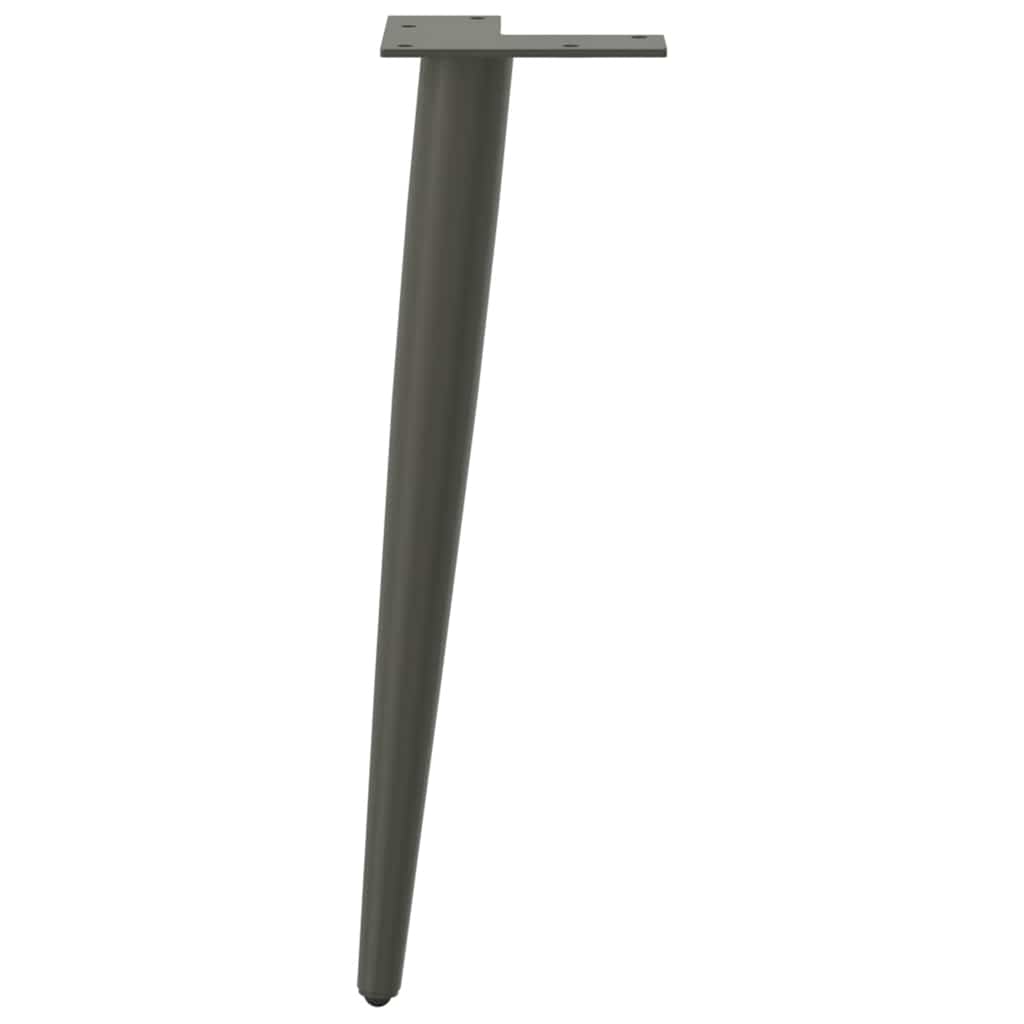Gambe Tavolino Caffè Forma Conica 4pz Antracite 42-43cm Acciaio 4012514