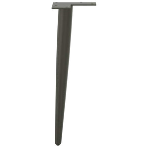 vidaXL Gambe per Tavolino da Caffè Forma Conica 4 pz Antracite 42-43 cm Acciaio