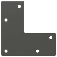 Gambe Tavolino Caffè Forma Conica 4pz Antracite 42-43cm Acciaio 4012514