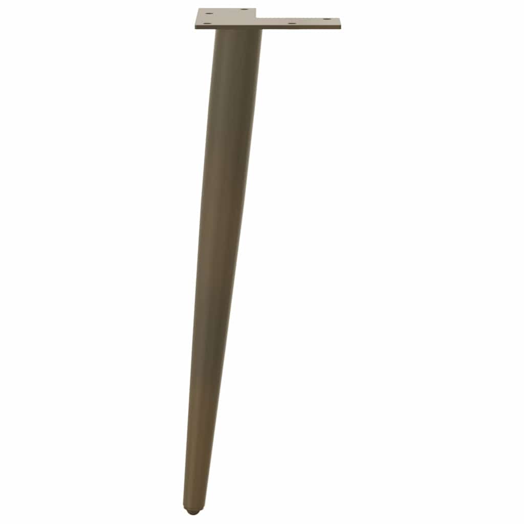 Gambe per Tavolino da Caff¨¨ Forma Conica 4 pz-Set di 4 Gamba per Tavolo Acciaio Naturale 42-43 cm Acciaio