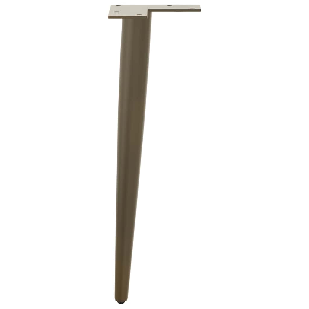 vidaXL Gambe per Tavolino da Caffè Forma Conica 4 pz Acciaio Naturale 42-43 cm Acciaio