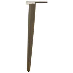 Gambe per Tavolino da Caffè Forma Conica 4 pz Acciaio Naturale 42-43 cm Acciaio 4012515