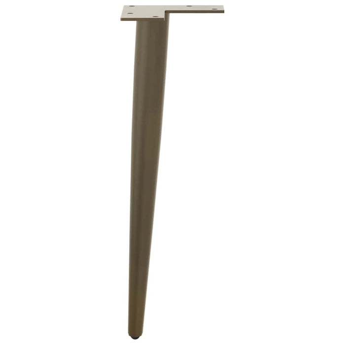 Gambe per Tavolino da Caffè Forma Conica 4 pz Acciaio Naturale 42-43 cm Acciaio 4012515