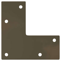 vidaXL Gambe per Tavolino da Caffè Forma Conica 4 pz Acciaio Naturale 42-43 cm Acciaio