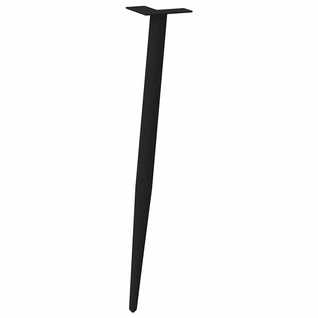 Gambe Tavolino Caffè a Forma Conica 4 pz Nero 72-73 cm Acciaio 4012516