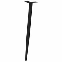 Gambe Tavolino Caffè a Forma Conica 4 pz Nero 72-73 cm Acciaio 4012516