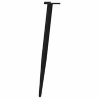 Gambe Tavolino Caffè a Forma Conica 4 pz Nero 72-73 cm Acciaio 4012516