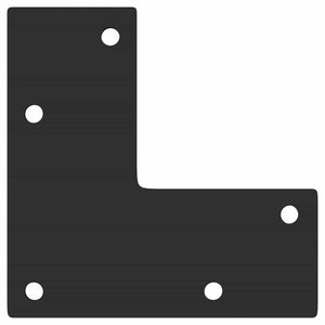 Gambe Tavolino Caffè a Forma Conica 4 pz Nero 72-73 cm Acciaio 4012516