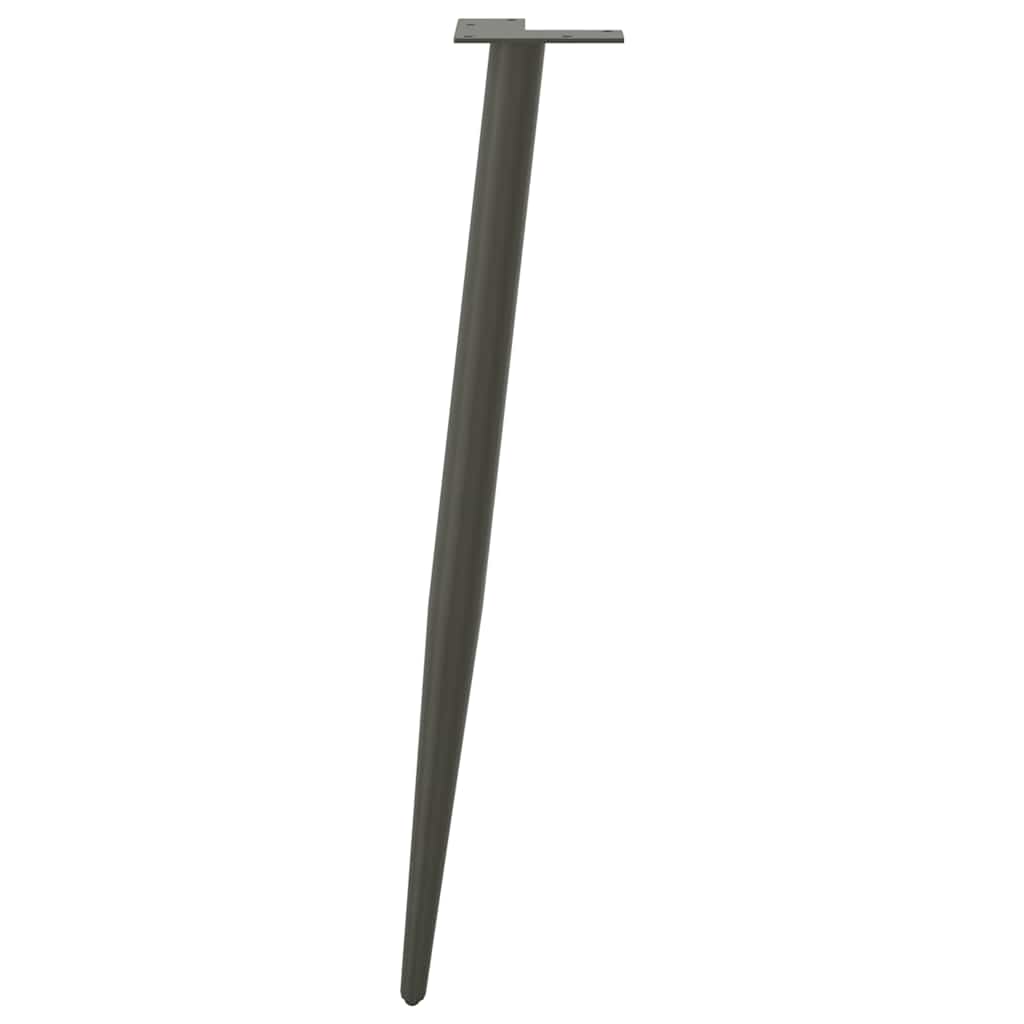 Gambe per Tavolo Consolle Forma Conica 4 pz Antracite 72-73 cm Acciaio 4012518