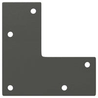 vidaXL Gambe per Tavolo Consolle Forma Conica 4 pz Antracite 72-73 cm Acciaio