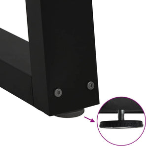 Gambe per Tavolino da Caff¨¨ a Forma di V 2 pz-Set di 2 Gamba per Tavolo Nere 30x(30-31,3) cm Acciaio 508081