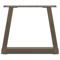 Gambe per Tavolino da Caffè a Forma di V 2 pz Acciaio Naturale 30x(30-31,3) cm Acciaio