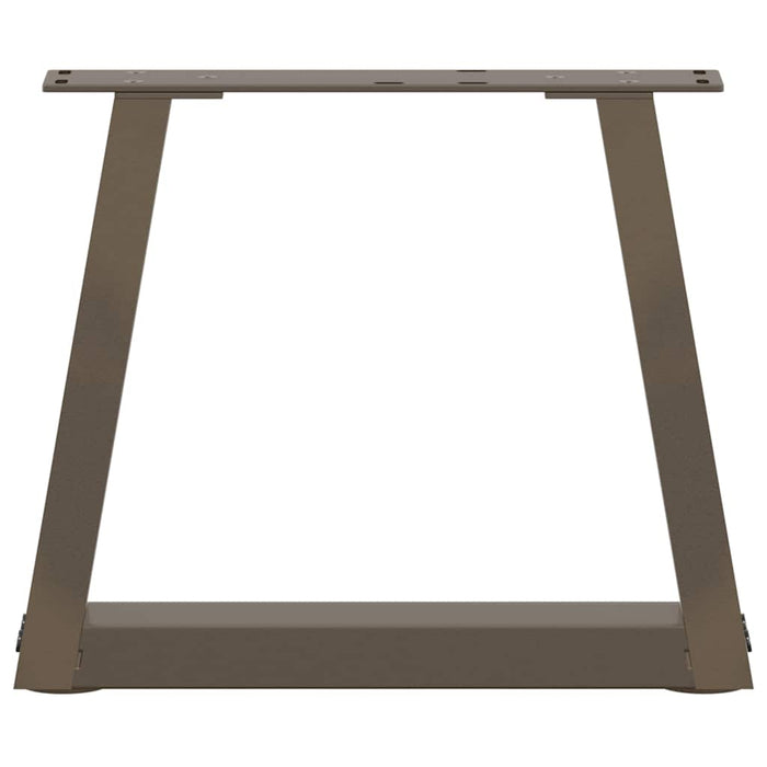 Gambe per Tavolino da Caffè a Forma di V 2 pz Acciaio Naturale 30x(30-31,3) cm Acciaio
