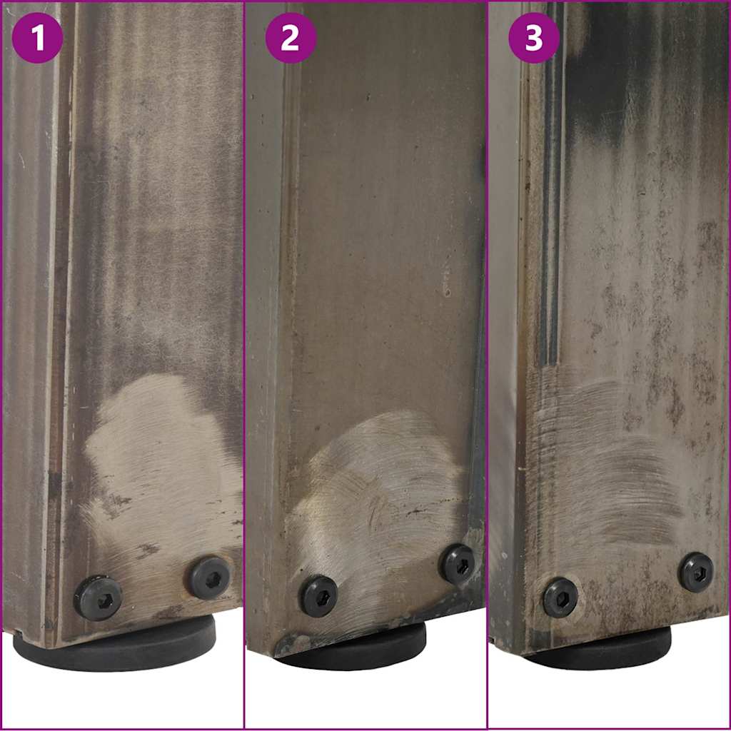 Gambe per Tavolino da Caffè a Forma di V 2 pz Acciaio Naturale 30x(30-31,3) cm Acciaio 4012523