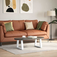 Gambe per Tavolino da Caff¨¨ a Forma di V 2 pz-Set di 2 Gamba per Tavolo Bianche 40x(30-31,3) cm Acciaio 488680