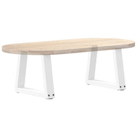 Gambe per Tavolino da Caffè a Forma di V 2 pz Bianche 40x(30-31,3) cm Acciaio 4012525