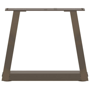 vidaXL Gambe per Tavolino da Caffè a Forma di V 2 pz Acciaio Naturale 40x(30-31,3) cm Acciaio