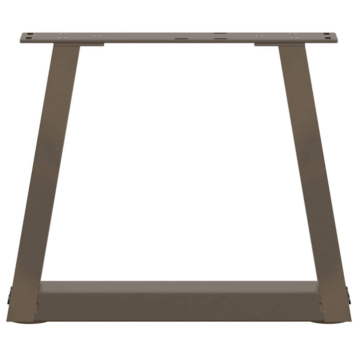 vidaXL Gambe per Tavolino da Caffè a Forma di V 2 pz Acciaio Naturale 40x(30-31,3) cm Acciaio