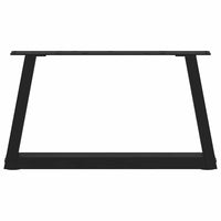 vidaXL Gambe per Tavolino da Caffè a Forma di V 2 pz Nere 60x(30-31,3) cm Acciaio