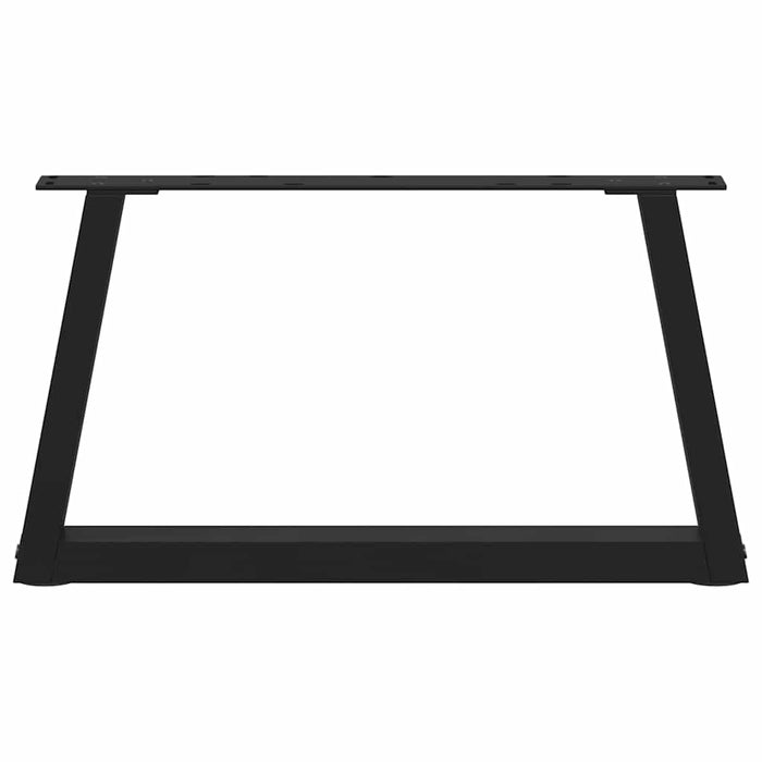 vidaXL Gambe per Tavolino da Caffè a Forma di V 2 pz Nere 60x(30-31,3) cm Acciaio