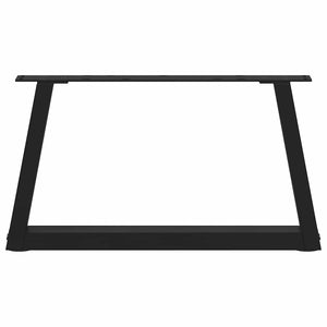 Gambe per Tavolino da Caff¨¨ a Forma di V 2 pz-Set di 2 Gamba per Tavolo Nere 60x(30-31,3) cm Acciaio 718079