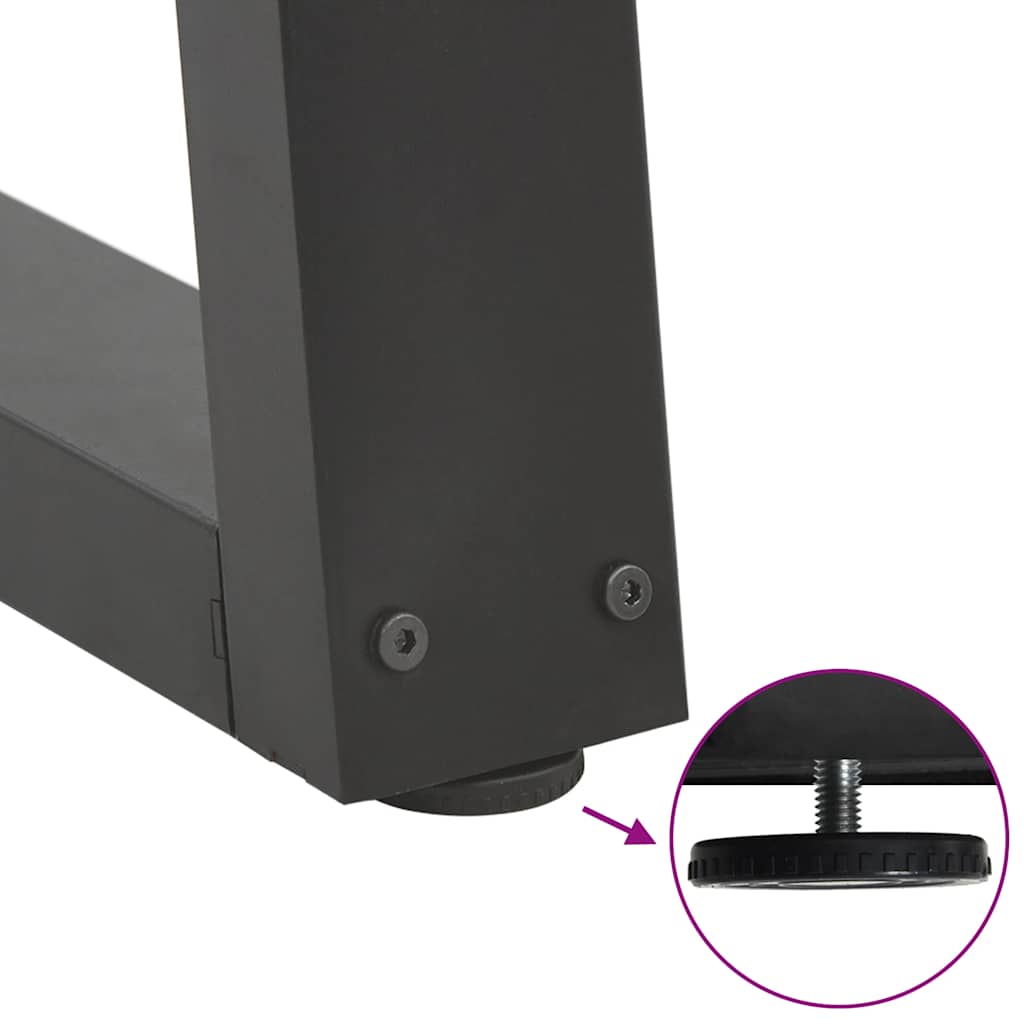 Gambe per Tavolino da Caffè a Forma di V 2 pz Antracite 60x(30-31,3) cm Acciaio