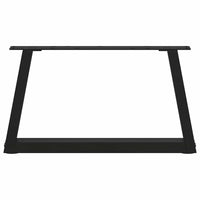 Gambe per Tavolino da Caff¨¨ a Forma di V 2 pz-Set di 2 Gamba per Tavolo Nere 70x(30-31,3) cm Acciaio 975674