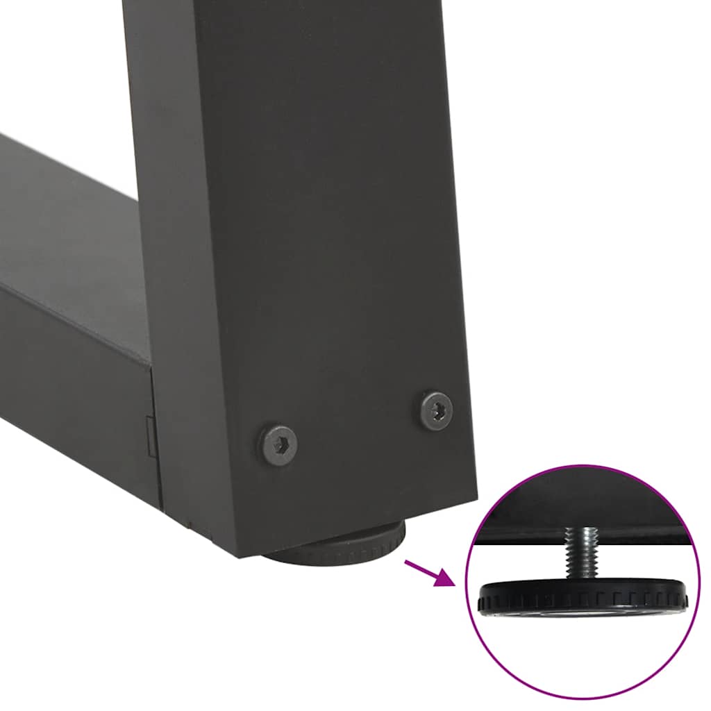 Gambe per Tavolino da Caff¨¨ a Forma di V 2 pz-Set di 2 Gamba per Tavolo Antracite 70x(30-31,3) cm Acciaio 641938