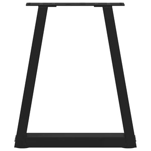 Gambe per Tavolino da Caff¨¨ a Forma di V 2 pz-Set di 2 Gamba per Tavolo Nere 28x(42-43,3) cm Acciaio 763038
