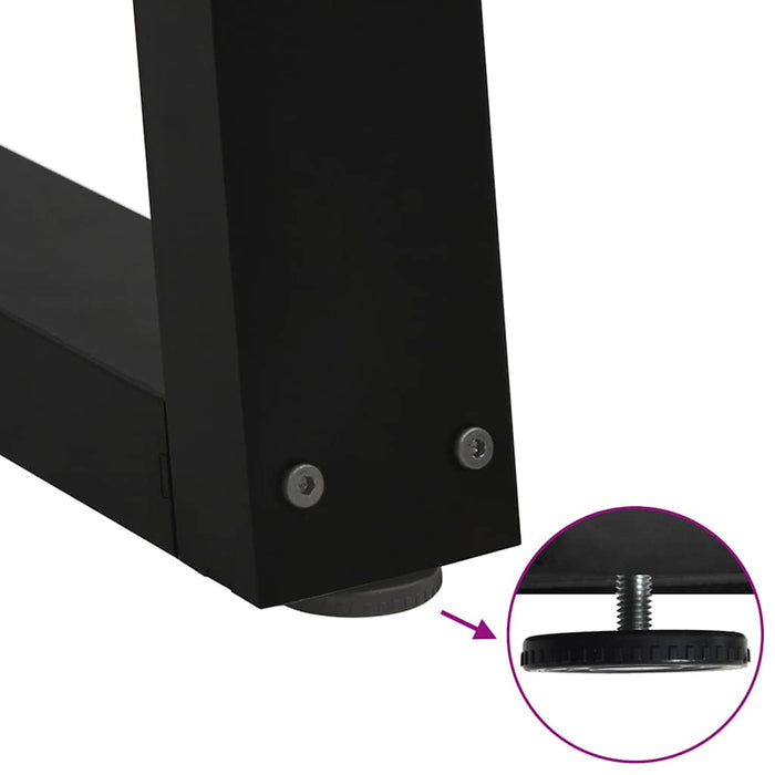 Gambe per Tavolino da Caff¨¨ a Forma di V 2 pz-Set di 2 Gamba per Tavolo Nere 28x(42-43,3) cm Acciaio 763038